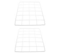 HONMEET 2pcs White Iron Shelf Dividers for Freezer Drawer Organizer with Grid Shelf for Freezer Easy Categorization and Optimal Air Circulation for Ice Bars and Foods Storage