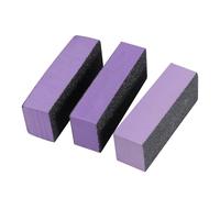 HONMEET 3 Pcs Portable Three Sided Nail File Buffer Made of Sturdy Sandpaper and Sponge for Toenail and False Nails Easy to Create for Salon Usage