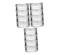 HONMEET 3 Sets Eye Box Sample Containers with Lids Clear Jar Clear Travel Bottles Travel Containers for Toiletries Empty Jars Stackable Makeup Pots Plastic