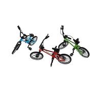 HONMEET 3 Sets Mini Finger Bikes Simulation Bike Plaything with Wheels for Boys Finger Dexterity Exercise Model Collection