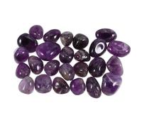 HONMEET 300g Irregular Stone Healing Crystal Pebble Large Healing Crystals Polished Natural Purple Quartz Decorative for Fish Tank Decor Meditation Chakra