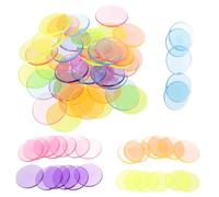 HONMEET 300pcs Transparent Colored Bingo Chips for Adults and Plastic Counting Discs for Poker Night Math Learning Party Games and Group Activities