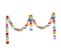 HONMEET 30m Hawaiian Flower Lei Bunting Banner Hanging Garland for Luau Jungle Themed Party Decorations Reusable Floral Decor for Celebrations
