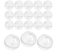 HONMEET 30pcs Clear Plastic Doll Rattle Inserts for DIY Crafts Noise Makers Safe Plastic Bells for Auditory Development and Repair Accessories