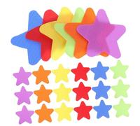 HONMEET 30pcs Color Carpet Mark Stickers Star Shape Educational Puzzle Markers for Classroom Activities for Teachers and Boy Girl Bright Colors for Easy Identification