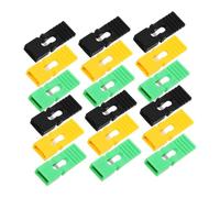 HONMEET 30PCS Pitch Jumper Caps with Open Closed Design Space-saving Circuit Board Shunts in Black Green Yellow for Hard Drive Accessories and Dvd Drives