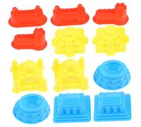 HONMEET 30pcs Sand Play Castle Mold Thickened Plastic Beach Fun for Indoor Outdoor Use Random Colors Creative DIY Building Kit Random Color