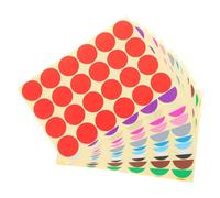HONMEET 32 Sheets Round Color Coding Dot Stickers in 16 Assorted Colours, Paper Adhesive Labels for Office and Organised Labelling, Removable Circular Sticky Dots for Precise Information
