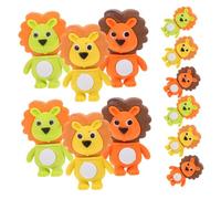 HONMEET 32pcs Cute Lion Pencil Erasers for School Classroom Rewards Student Prizes Birthday Party Favor Mini Decorative Fun Erasers for Positive Behavior Incentives