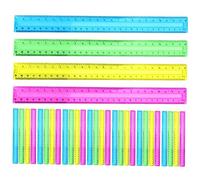 HONMEET 32pcs Plastic Straight Rulers Measuring Scale Set for Students Artists Designers Architects with Dual Metric and Scales Compact Lightweight Drawing Tool
