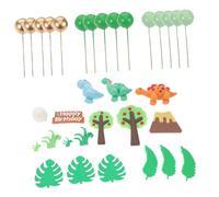 HONMEET 33pcs Elk Decorations Wildlife Animal Cupcake Toppers Creative Cake Toppers Birthday Party Favor Jungle Theme Decorations Centerpieces for Tables