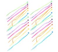 HONMEET 36pcs Clip-in Colorful Hair Extensions for Rainbow Braiding Hairpieces for Halloween Costume Party Dress Up Easy to Style Accessories Enhancing Festive Spirit and Creative