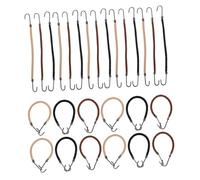 HONMEET 36pcs Hair Bungee Cords Hooks Double Hook Hair Tie for Secure Ponytails and Updos for Curly Styling and Bridal Accessories Hold