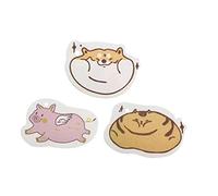 HONMEET 3pcs Absorbent Rag Wood Pulp Cleaning Cloth Cartoon Compression Sponge for Kitchen Scrubber Dishwashing Sponge