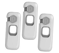 HONMEET 3pcs Baby Drawer Lock Kids Safety Cabinet Door Lock Anti Pinch Multifunctional Straps Abs Material Light Grey