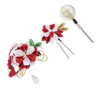 HONMEET 3pcs Chic Hairpins for Women Traditional Handmade Hair Accessories Creative Headdress Vibrant for All Hairstyles and Special Occasions