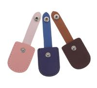 HONMEET 3pcs Cuticle Nipper Cover Pu Sleeve Nail Scissors Storage Bag Manicure Pedicure Tool Protective Holder for Grooming Nails Brown Pink Blue