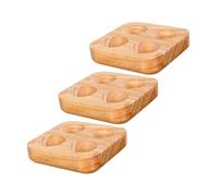 HONMEET 3pcs Egg Tray Double Row Egg Holder for Refrigerator and Kitchen for Countertop and Fridge