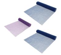 HONMEET 3pcs Exfoliating Bath Straps Back Scrubber Towels Dead Skin Remover Shower Cloths for Men Women, Long Mesh Back-pulling Towel Set in Blue and Purple for Daily Bathing Random Color