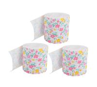 HONMEET 3pcs Floral Print Toilet Tissue with Quick-Dry Absorbent Soft Paper for Home Office Hotel Travel Multipurpose Flower Design Novelty Anniversary Bathroom Paper