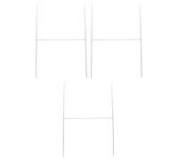 HONMEET 3pcs H Type Display Rack Stand 3.4mm Galvanized Easy Storage Practical White Indoor Garden Advertising Exhibition