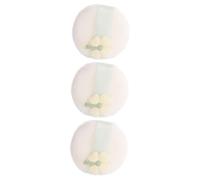 HONMEET 3pcs Jumbo Shamrock Velour Powder Puff Washable Loose Powder Pads for Makeup Application Soft and Portable Cosmetic Face Sponges with Decorative Embroidery for Even Finish