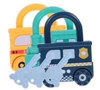 HONMEET 3pcs Lock and Key Educational for Preschool Learning with Smooth Surface Safe Fine Motor Skills Development Matching Game for Year Old Boys Random Color