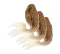 HONMEET 3pcs Low Temperature Silk Wigs for Braiding Soft Synthetic Hair Extensions Pre-stretched Professional Long Braiding Hair Effortless Stylish Braids