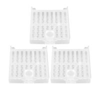 HONMEET 3pcs Multi-functional Plastic Bee Queen Cage with Optimized Ventilation, round Shape Beekeeper Tool for Queen Rearing and Apiculture Equipment Setup, Sturdy White Beekeeping