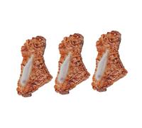 HONMEET 3pcs Realistic Fake Rib Meat Models PVC Food Display Props for Restaurants Hotels Photography Decor and Supermarket Window Styling