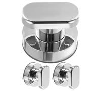 HONMEET 3pcs Silver Abs Suction Cup Pull Handles for Drawers and Refrigerator Doors, Removable and Resists Warping, Round Shape, for Bathrooms and Kitchens
