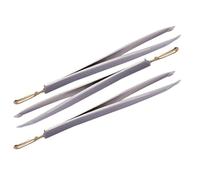HONMEET 3pcs Stainless Steel Eyebrow Tweezers Set with Slanted Tip for Precise Eyebrow Trimming and Repair, Sturdy Brow Clips that Do Not Hurt Eyelids, for Facial Hair Grooming