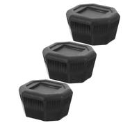 HONMEET 3pcs Tennis Racket End Grips Plastic Handle Butt Caps for Tennis Racquet Black Precision Craftsmanship Reducing Risk of Slippage