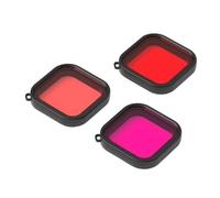 HONMEET 3Pcs Underwater Diving Camera Filters Compatible with Gopro Lens Cover Scratch-resistant Optical-grade Camera Accessories for Scuba Photography Random Color
