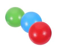 HONMEET 3pcs Wooden Croquet Balls Set 4.5cm Red Blue Green Outdoor Garden Lawn Game Accessories for Children Backyard Events