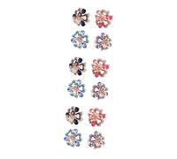 HONMEET 3sets Girls Hair Catchers Mini Claw Hair Braid Clips Pink Claw Clip Small for Women Elegant Fake Bangs Accessories Set for Daily Use 4pcs*3