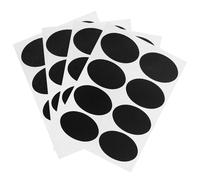 HONMEET 4 Sheets Reusable Sticker Black Waterproof Name Tag Label with Self-Adhesive Design and No Glue Left, Writable Paper Label Stickers for Classifying Seasonings and Office Use