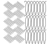 HONMEET 40pcs Hair Finishing Fixer Comb Bobby Bangs Holder Metal Wire Hair Grooming Comb U Shape Styling Tool for Women Girl Bun Hairstyle Hairdressing