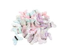 HONMEET 40pcs Mini Butterfly Hair Clips Stylish Crystal Barrettes for Women Compact Portable Hair Accessories for Parties School Everyday Wear Retro Elegant Design