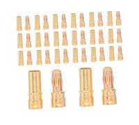 HONMEET 40Set Gold Plated Banana Bullet Connector Plugs for Rc Esc Motor Wire Terminals Male to Female Rc Battery Connector Replacement Kit Flexible Wiring for Helicopters Cars Planes