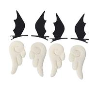 HONMEET 4pair Chic Devil Wing and Clips for Halloween Parties Unique Hairpins for Women Comfortable and Hair Accessories for Festive Celebrations
