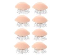 HONMEET 4pairs Eyelash Grafting Training Mold Removable Practice Eyelids for Beginners and Artists Salon Eyelash Extension Practice Mold Skin Tone