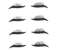 HONMEET 4pairs Eyeliner Decal Lash Sticker Tape Eye Line Strip Glitter False Lashes for Daily Makeup