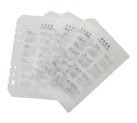 HONMEET 4pcs A5 Binder Dividers White Plastic Daily Binder Separator Detachable 6 Holes Creative Design Convenient