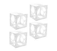 HONMEET 4pcs Balloon Measurement Balloons Boxes Sizer Cube Measure Cube Measuring Tool Collapsible Sizer Ruler Party Decorations Transparent