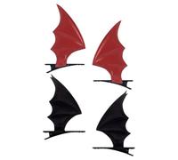 HONMEET 4pcs Bat Wing Hairpin Halloween Hair Clips Goth Devil Cosplay Party Hair Accessories Adult Bats