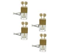 HONMEET 4pcs Car Aroma Essential Oil Diffuser Bottles Elegant Glass Decorations for Home Vehicle Capacity Sturdy Design Friends Family