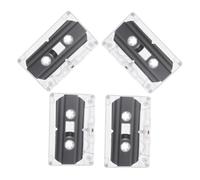 HONMEET 4Pcs DIY Blank Cassette Tape Vintage Design Empty Audio Tape Accessory for Creative Recording and Wall Decor Home Office Study Use