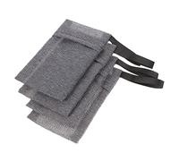 HONMEET 4pcs Exfoliating Soap Foaming Bags for Shower Skin-friendly Mesh Holders for Bar Soap Grey Color for Quick Drying and Bubbles