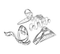 HONMEET 4pcs Fashion Metal Large Shark Clip Hairpin Hair Claw Clips for Women Hair Decorations